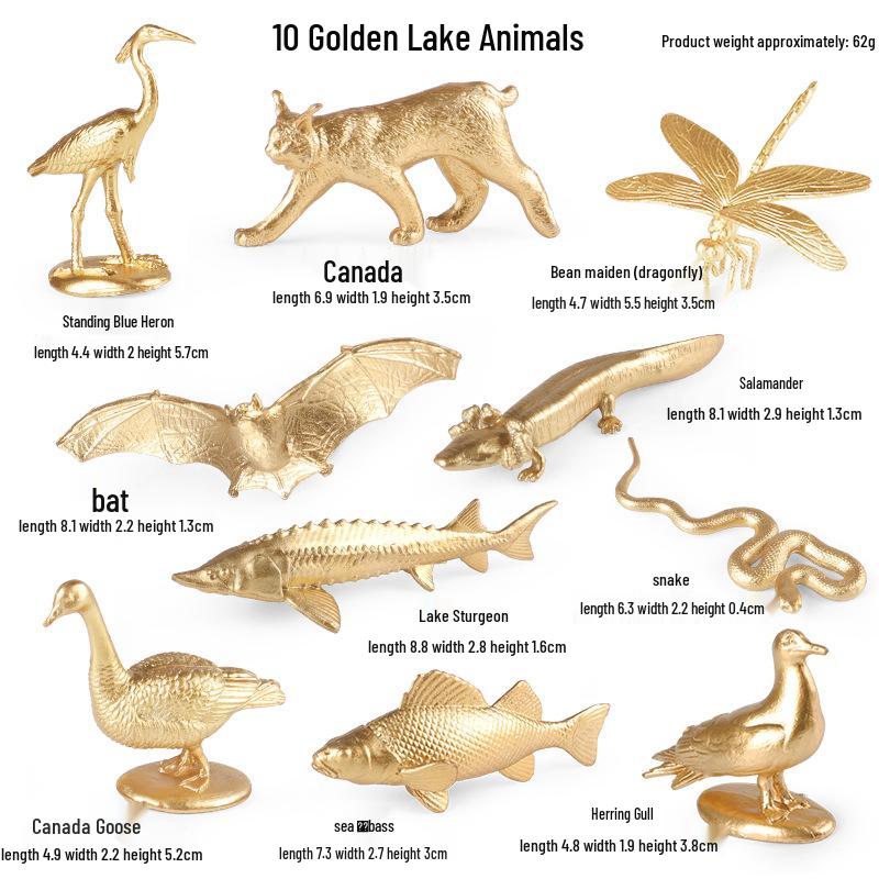 Marine Life Simulation Gold Dolphin & Whale Children s Toy