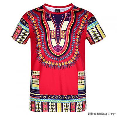 T-shirt da uomo stampata in 3D Stile Etnico Vintage Stampa a Motivi Manica Corta Girocollo Pullover Top Casual
