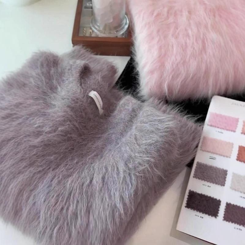 Imitation mink fleece sweater women's pullover mohair warm knitted jacket autumn and winter new loose women