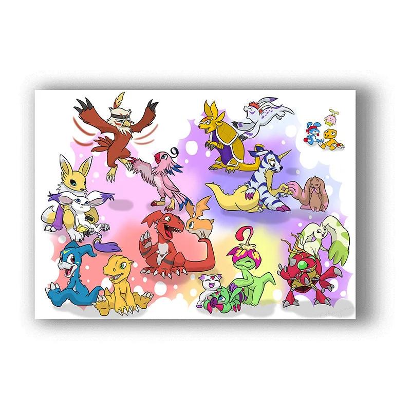 Japan Anime Digimon Adventure Tri Comic Filmdruck Kunst Leinwand Poster Für Wohnzimmer Dekoration Heim Wanddeko Bild