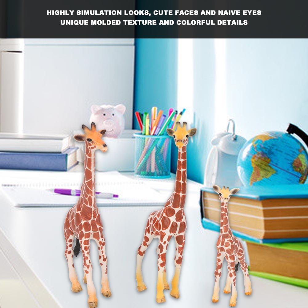 Giraffes Family Animal Figurines Wildlife Models Decoration Children Educational ToyGiraffes Family Set