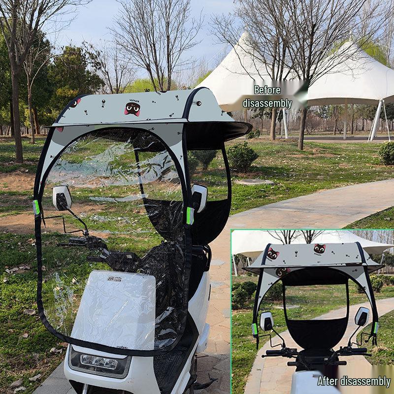 Kompaktes Elektrofahrrad-Verdeck: Verdickte Sonnen-, Regen- und Windschutzhülle