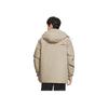 Li Ning Solid Color Mid-Length Hooded Down Jacket Men Outerwear Gray Leaf-Green AYMS317-3