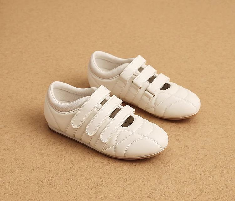 

Обувь Dexun женская 2025 новая удобная обувь на мягкой подошве с полым верхом белого цвета на липучке, легкие кеды, туфли Мэри Джейн 40