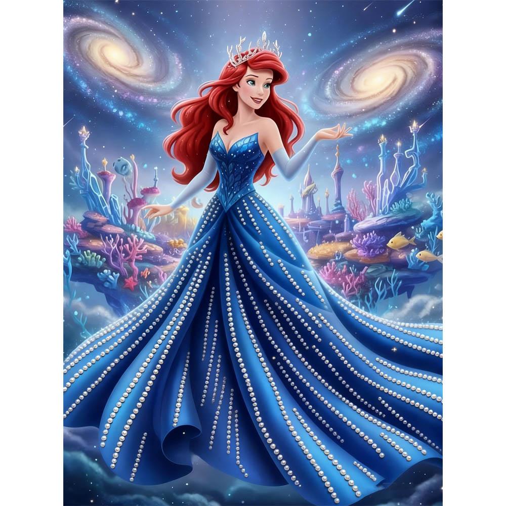 

Disney Pearl Painting Ariel Pearl Creative Artwork 5D Pearl Embroidery Cross Stitch Kit Handmade DIY Home and Room Decor Gift 35x45cm