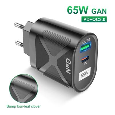 65w GaN Gallium Nitride Charger Multi-port Usb Fast Charge Adapter Compatible For Macbook Pro Laptop