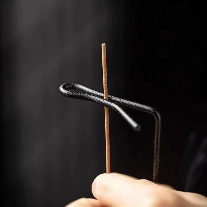 Upside Down Incense Stick Holder with Ash Catcher Bowl, Wooden and Metal Hanging Incense Burner, Clean Ash Collecting Design