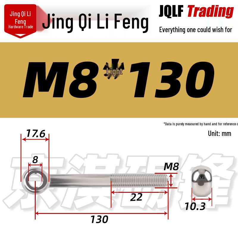 Stainless Steel GB798 Eye Bolt, Full Series M5-M16