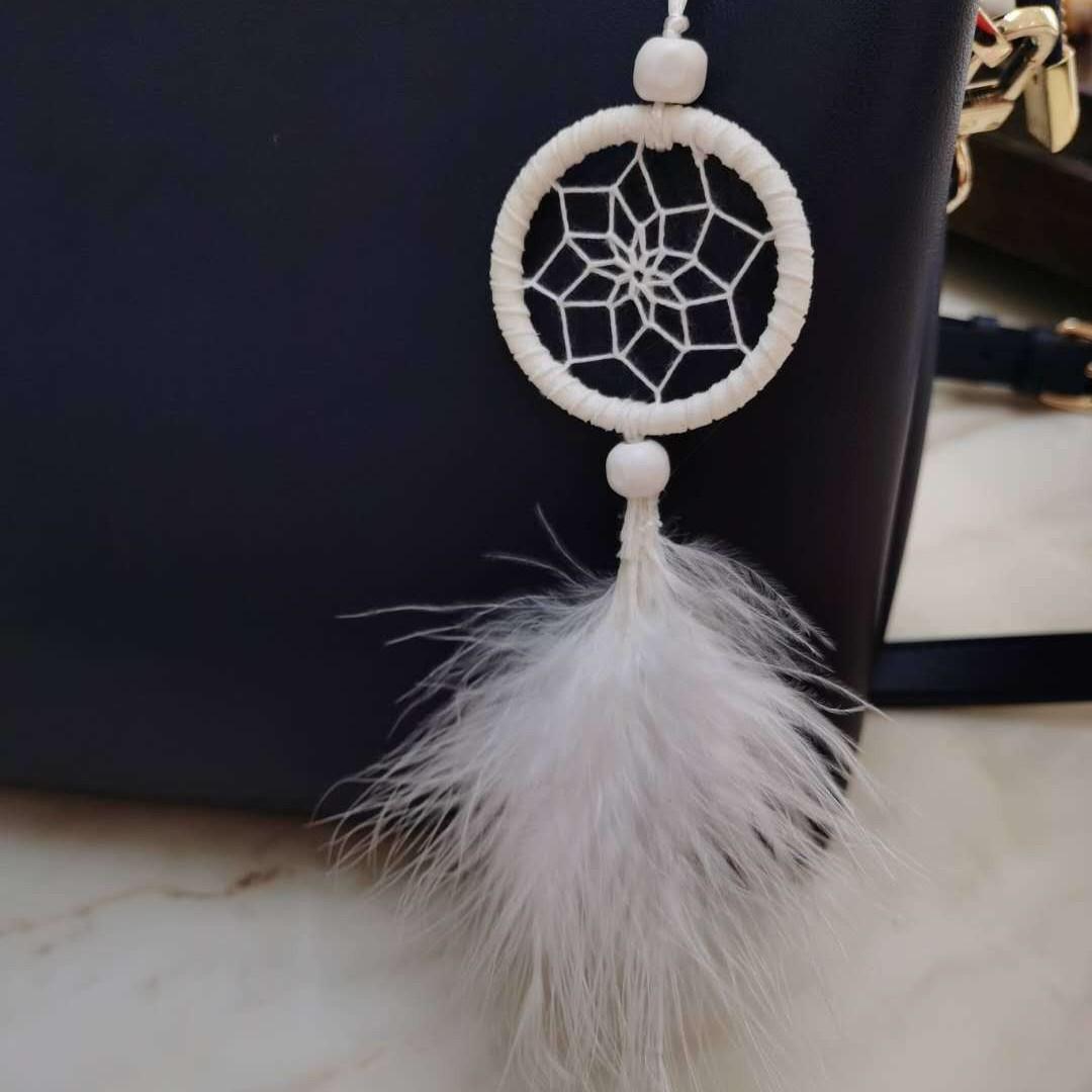 

Cute Girl Bag Pendant Dream Catcher Car Pendant Pendant Handmade Jewelry Giveaway Gift Dream D64 белый
