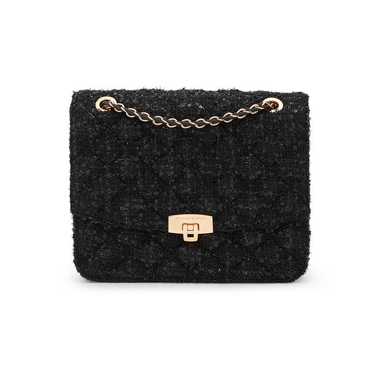New CHARLES&KEITH Fabric Shoulder Bag Medium Size Women's Multicolor CK2-70781639