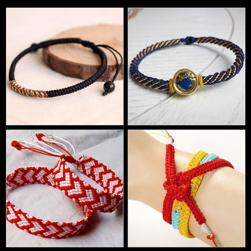 Rope Knitting with Clamps Bracelet Weaver Tool Rope Fixing Tool Wristband Maker Rope Braiding Tool