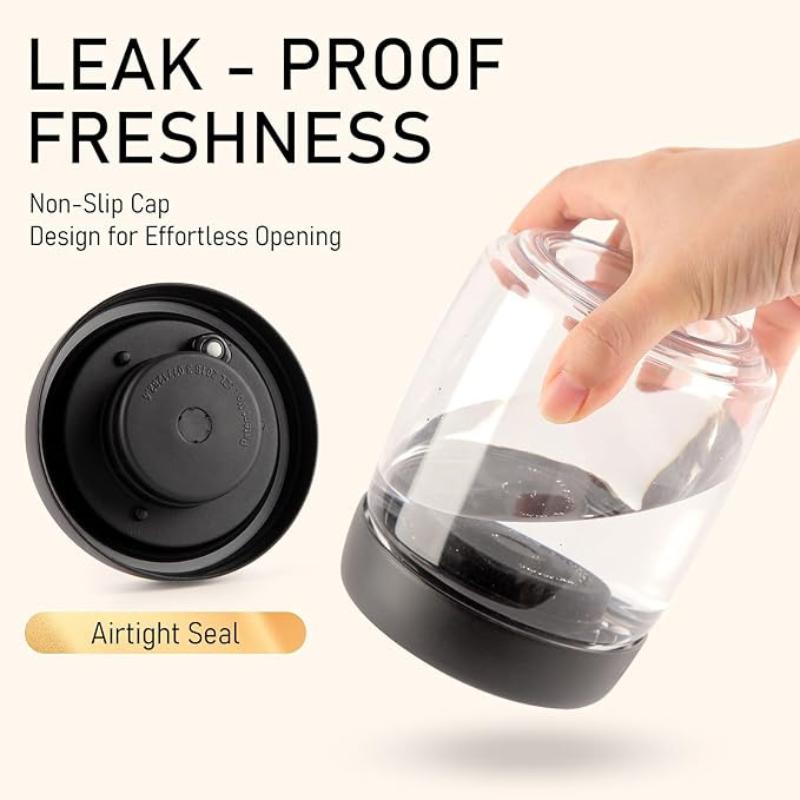 Coffee Vacuum Container Mason Jars Food Coffee Bean Storage Containers with Lids Airtight, Plastic Wide Mouth Jars Vacuum Sealer