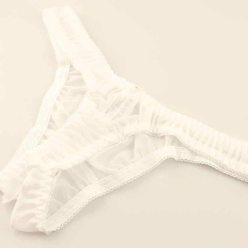 Sheer NHK Simple Open Crotch Thong Available In Two M and La Made In Airy, Fabric, Design, Shorts, Sizes L. Pomme, Japan.