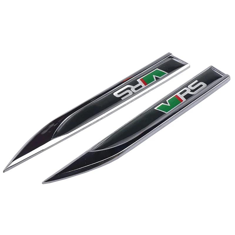Pjxbt2 Car Styling 2Pcs VRS 3D Metal Sticker Accessories For Skoda OCTAVIA A7 VRS MK2 MK3 A5 Superb Rapid Kodiaq Karoq Fabia Kamiq