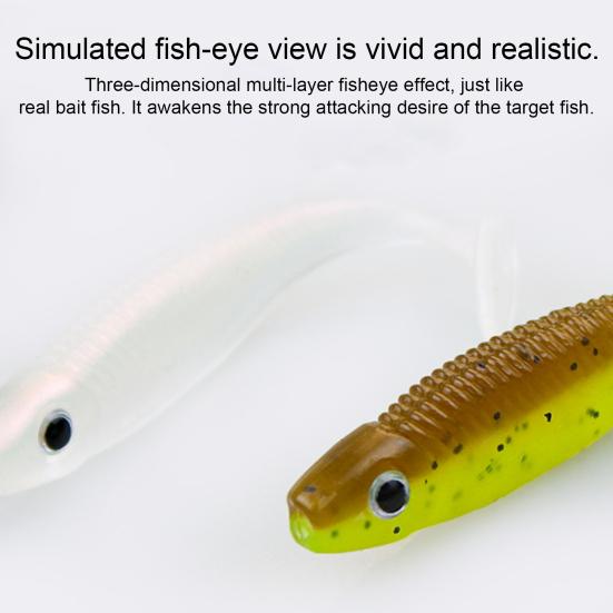 10 Stück 6,5 cm / 2,8 g Paddelschwanz Weichköder Weitwurf Sinkend Bionisch Künstlicher Swimbait Süßwasser Salzwasser Forellenbarsch Angeln