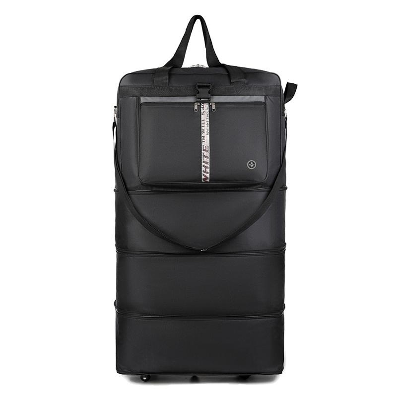 New Fashion Airline-Checked Luggage Large Capacity Folding Travel Bag Universal Wheel Oxford Cloth Luggage Bag