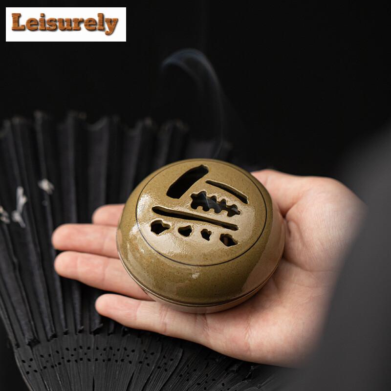 Chinese Wuyuan Incense Stove Household Ceramic Plate Pagoda Agarwood Sandalwood Furnace Zen Yoga Censer Burner Holder Crafts