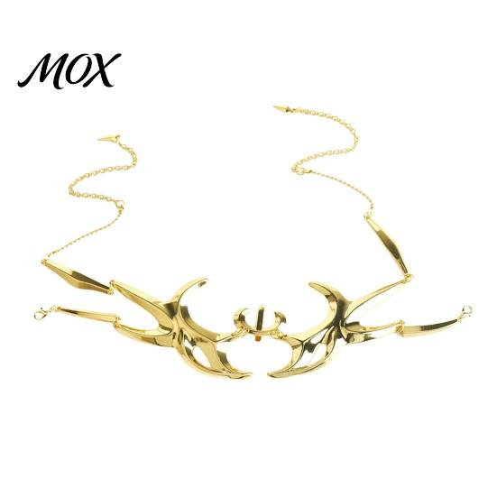 Exaggerated Cosplay Face Prop Cyberpunk Mechanical Blade Mask, Metal Gothic Nose Bridge Mask for Alien Decor Halloween Costume Party, Steampunk