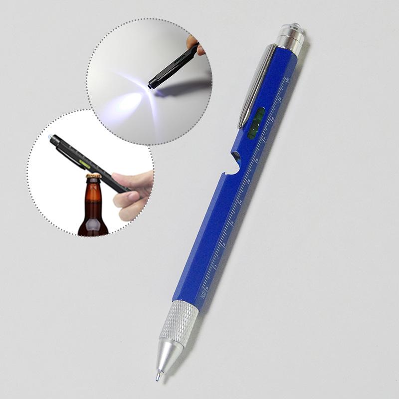 9-in-1 Multifunctional LED Light Pen: Bottle Opener, Stand, Stylus, Metal Ballpoint - Perfect Christmas Gift