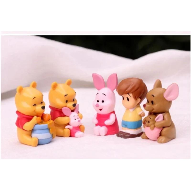 Dibujos Animados 10 Piezas/Set Figura de Acción de Winnie The Pooh Juguete Oso Pooh Tigger Eeyore Piglet Figuras de Acción Muñecos Juguete Para Regalos de Niños