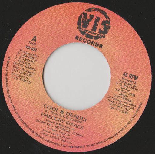 

7-дюймовая пластинка GREGORY ISAACS JOE GRINE Крутая Смертельная VIS022 Очень Важная Ямайка Регги Ска Даб Б/у