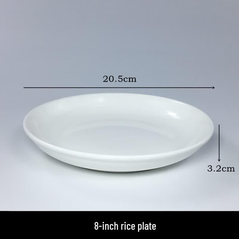 Pure White Ceramic Steamed Fish Plate