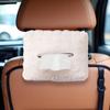 High-End Sun Visor Car Tissue Box - Simple Hanging Cream Puff Tissue Dispenser & Cute Ornament