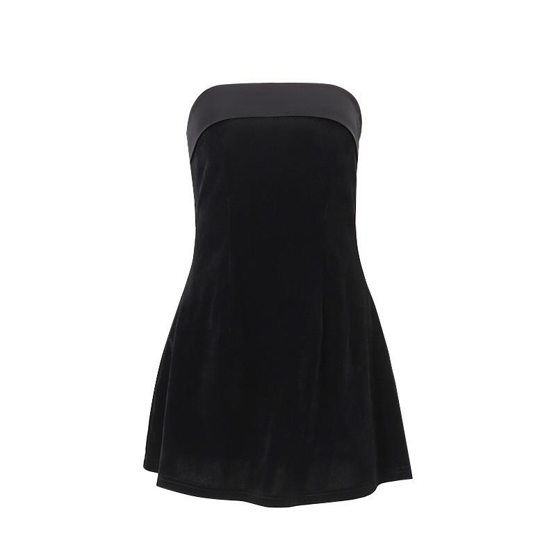 Polyester Spandex Backless Sleeveless Aline Dress For Winter Casual Females