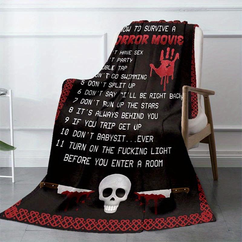 How To Survive Ahorror Movie Blanket Soft Warm Throw Blanket Nap Blanket For Couch Sofa Office Bed Camping Travel Multipurpose Gift Blanket For All