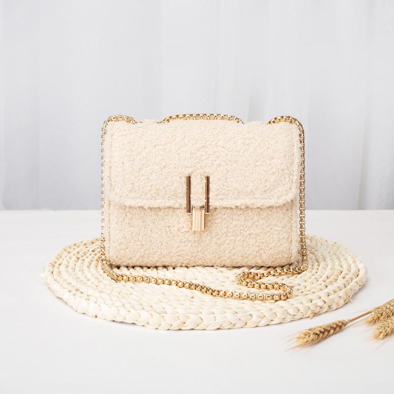 Fashion Plush Sg Single Shoulder Oblique Span Small Square Bag Cute Trendy Women's Bag