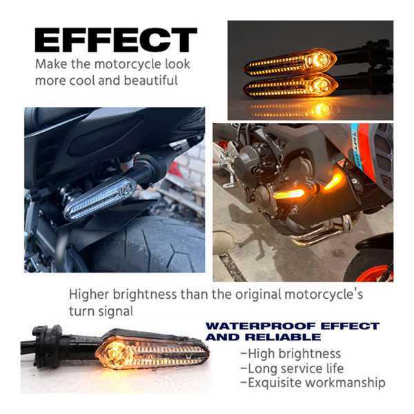 1 Pair LED Motorcycle Turn Signals, ABS Material, Color: As Shown