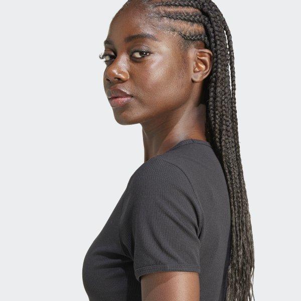 Women S eSSential Lip Tea adidaS Original Crop Tee Black