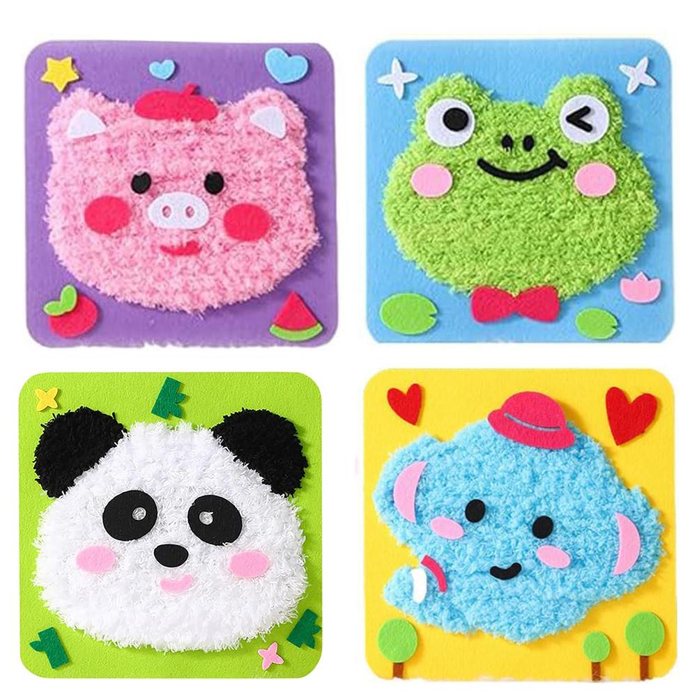 

Набор для вышивки кукол своими руками, новинка 2025 года, набор для шитья мультяшных животных, набор для вышивки мультяшных животных своими руками, набор для вышивки кукол для детей 4PCS-C