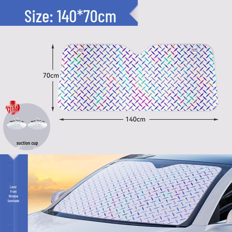 Laser Style Car Sunshade - Heat Insulation & UV Protection for Windshield