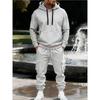 Mens Fleece Hoodie Tracksuit Set Casual Winter Jogging Suit