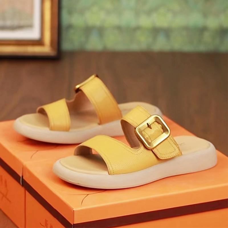 Soft-soled One-word Slippers Women's Summer Outer Wear Thick-soled Non-slip Beach Shoes New Women's Sandals