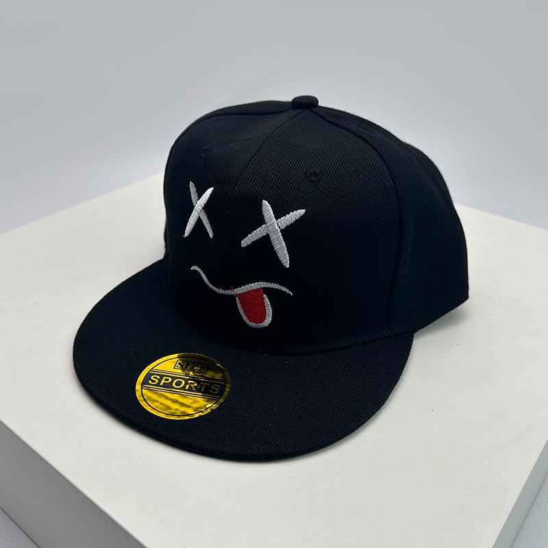 Baseball Stitching Embroidered Expression Face Smiling Women  Men For Neutral Gender Fresh Caps Peaked Hats Breathable Hip Hop Urban Street Style