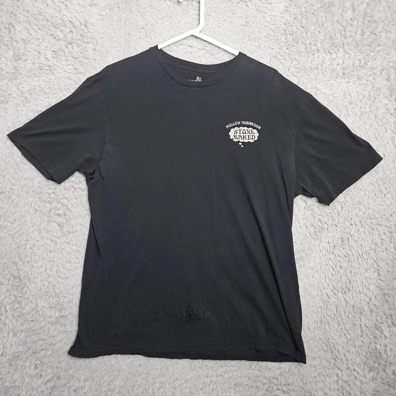 

Mellow Mushroom Pizza 100% Cotton T-shirt Mens Tees Top XL Men Destroyed Holes Distressed Thin Comfy AF 3XL