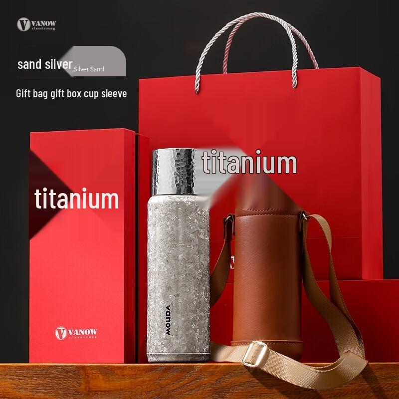 Vanow Double-Layer Pure Titanium Insulated Tea Infuser Bottle