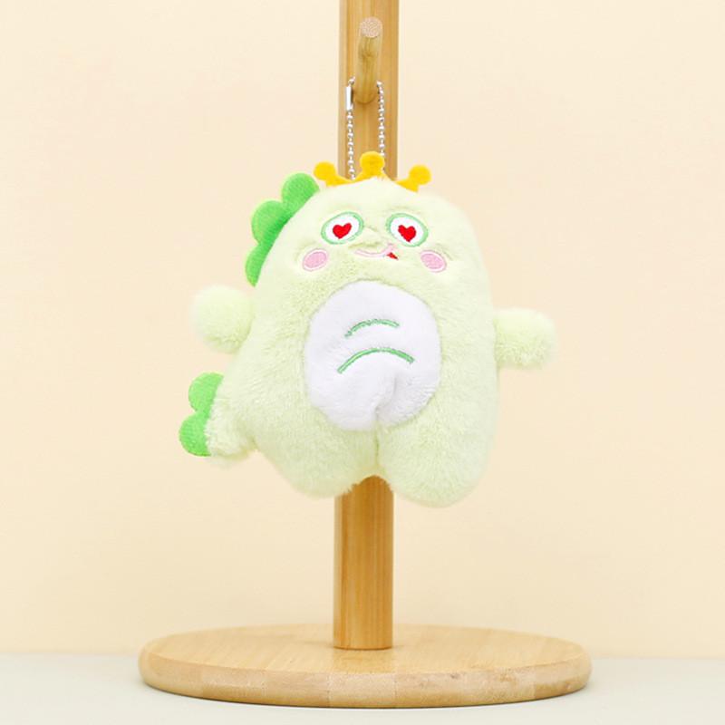 Whimsical Dinosaur Plush Keychain Charming Stuffed Animal Bag Decoration