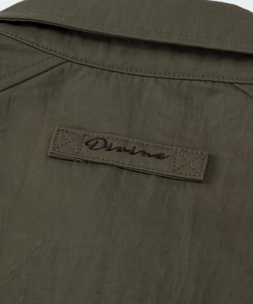 DIVINE DISTANCE Nylon Raglan Shirt [Khaki]