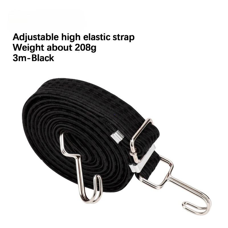 Bicycle Luggage Rope Mountain Bike Elastic Straps Cord Hooks Strong Elasticity Convenient To Carry Outdoor Tensioning Belts