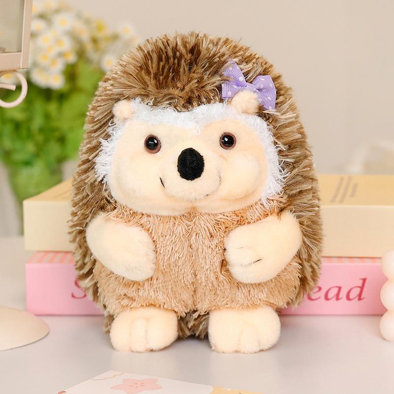 18-58cm Adorable Hedgehog Plushies Toys Cartoon Stuffed Animal Accompany Doll Soft Bag Keychain Decor for Kids Birthday Gifts