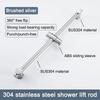 304 Stainless Steel Shower Slide Bars Adjustable Shower Slide Bar Bath Handheld Shower Rail No Punching Shower Lifter