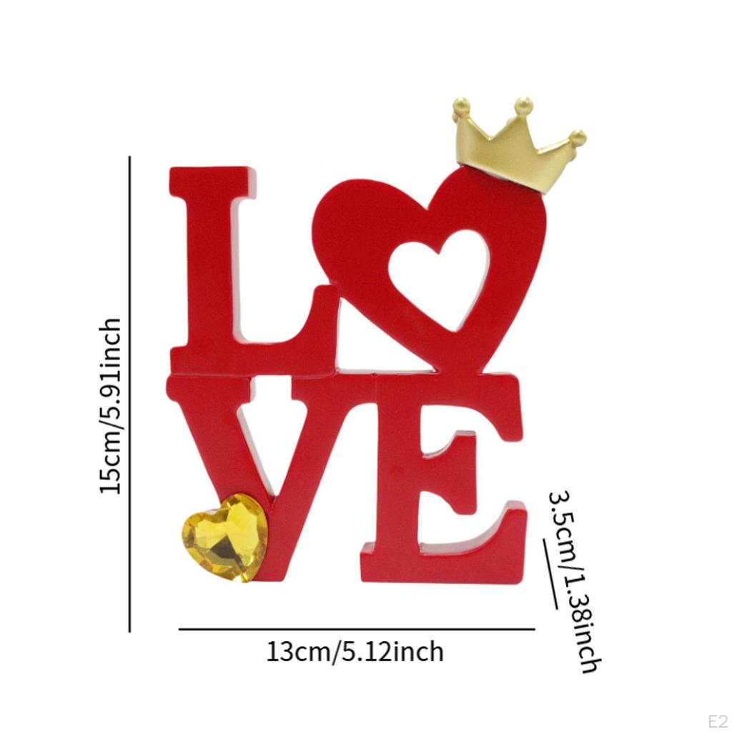 Decorative Love Sign Block Letters Hollow Design Collection Freestanding Centerpiece Table