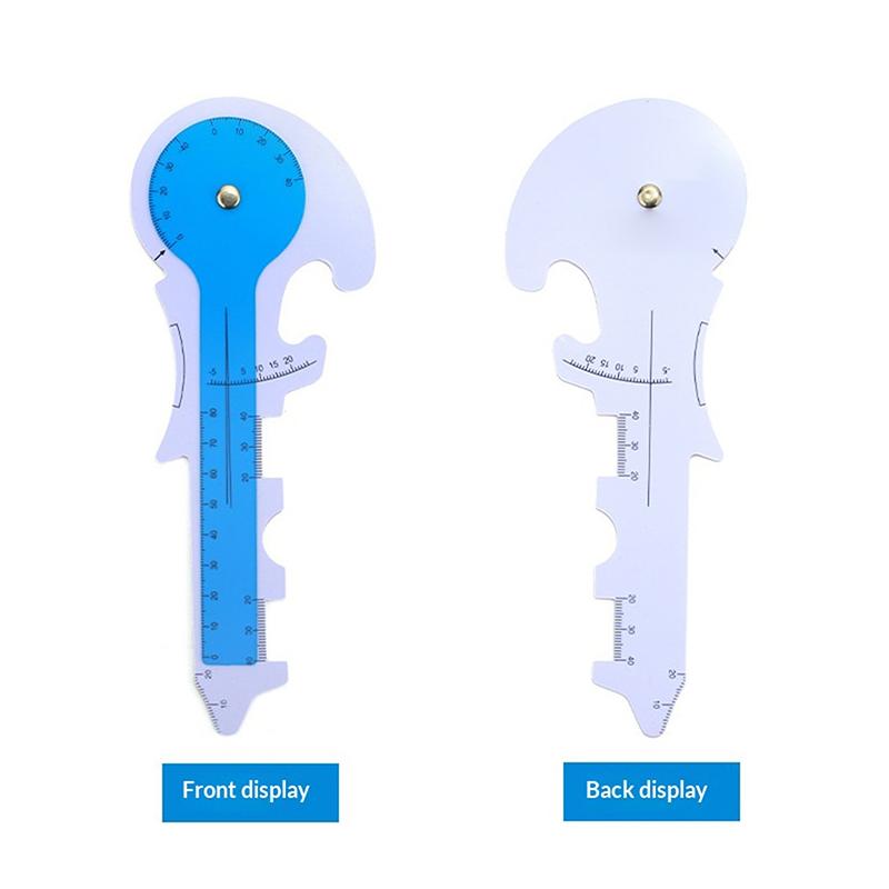 1 Pcs Multi Function Plastic Ruler Pupil Distance Eye Wire Distance Frontal Angle Glasses Frame Curvature Measurement Tool