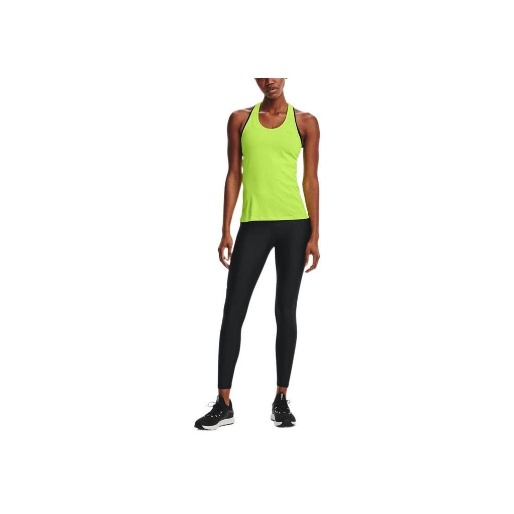 Under Armour HeatGear Solid Logo Print High Waist Compression Workout Leggings Women leggings Black 1365336-001