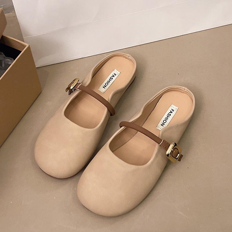 

Женские туфли-лодочки на плоской подошве, новинка 2025 года, весенне-летние тапочки-однопедальки с юбками, туфли Мэри Джейн, вечерние туфли, туфли Doudou 40