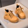 New Children's Soft-Sole Martin Boots | Stylish Yellow Boots for Boys & Girls, Side-Zipper Boots for Toddlers & Young Kids