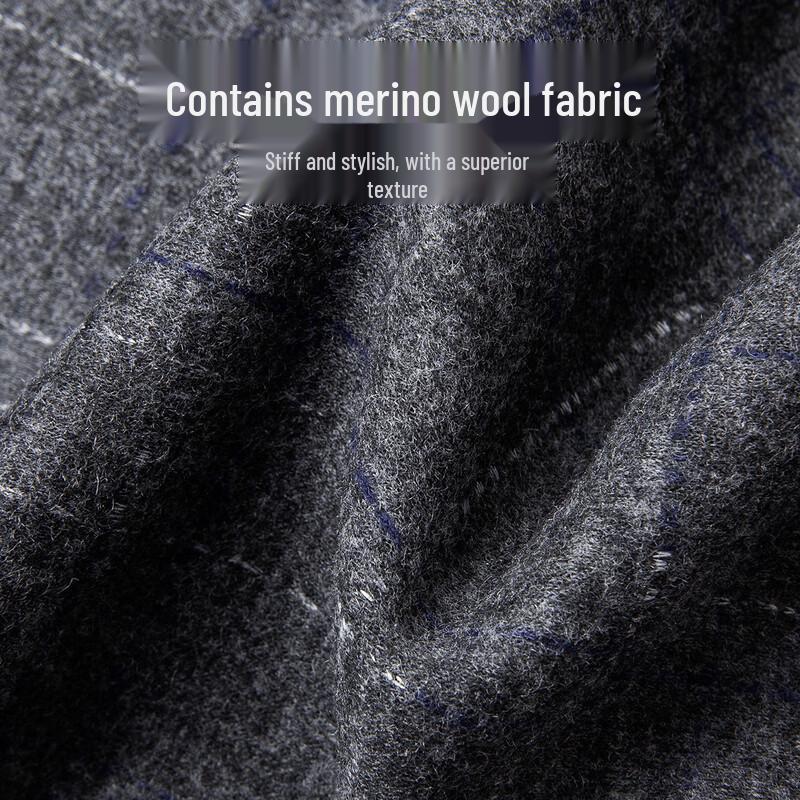 Men's Business Casual Mid-Length Wool Blend Overcoat